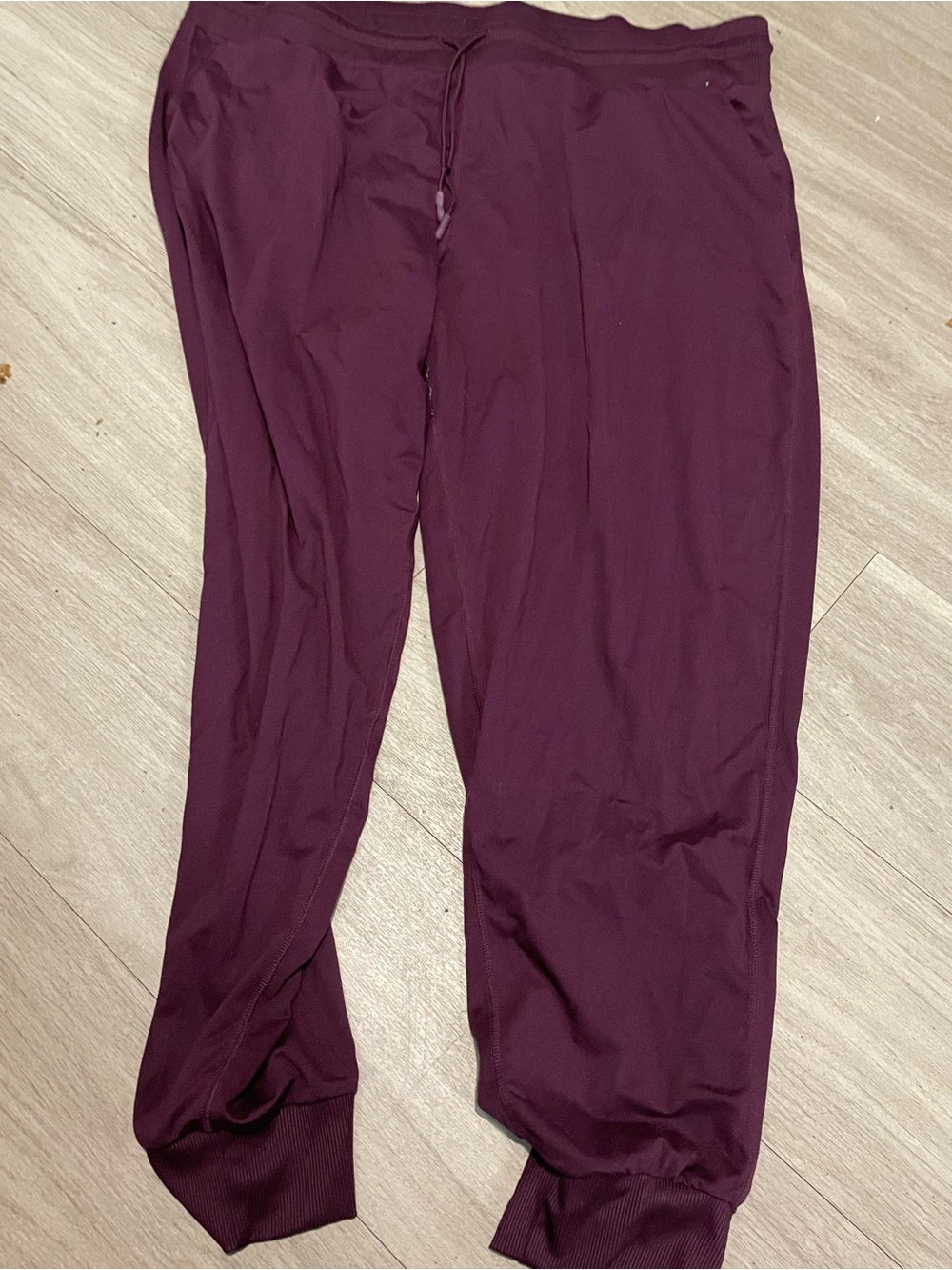 Women's Maroon Jogger Pants - Comfortable Pull-On Track Joggers